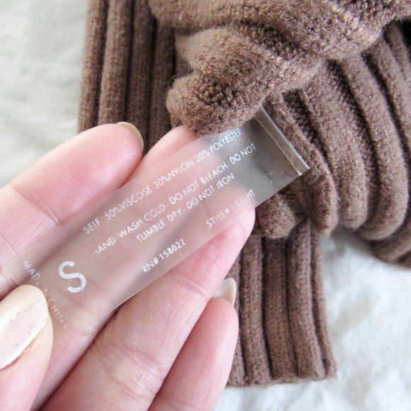 CHOCOLATE Brown Cropped Knit Cardigan SweaterSize-Small Excellent! ~orig.$58~ - Picture 7 of 7